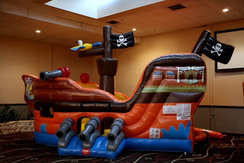 Pirate Ship Small Slide in Back and Bounce Area